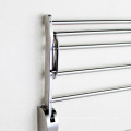 Bathroom Storage Stainless Steel Towel Rail Shelf with hooks Towel Bar Wall Mounted Towel Holder for Bathroom Hotel or Kitchen